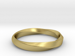 Mobius Ring - 360 _ Wide in Natural Brass: 5 / 49