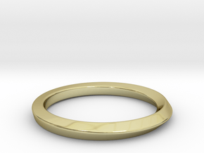 Mobius Ring - 90 in 18k Gold Plated Brass: 8 / 56.75