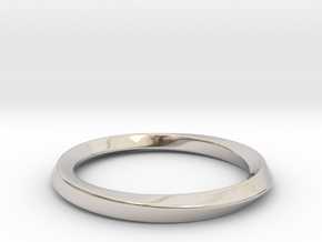Mobius Ring - 180 in Rhodium Plated Brass: 5 / 49