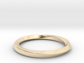 Mobius Ring - 180 in 14k Gold Plated Brass: 5 / 49