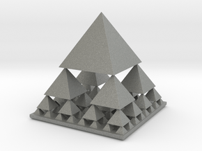 Fractal Pyramid in Gray PA12