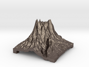 Mountain 2 in Polished Bronzed Silver Steel: Small