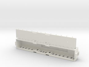 The Swedish King's railway wagon 1892 – H0-scale in White Natural Versatile Plastic