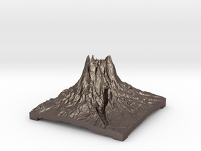 Mountain 3 in Polished Bronzed Silver Steel: Small