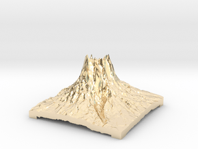 Mountain 3 in 14k Gold Plated Brass: Small