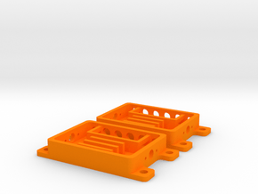 DRAW earrings - MicroMIC in Orange Processed Versatile Plastic
