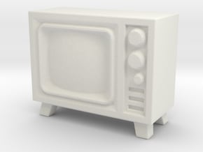Old Television 1/35 in White Natural Versatile Plastic