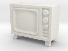 Old Television 1/24 in White Natural Versatile Plastic