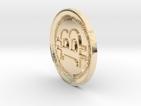 the small b bitcoin coin v2019 in 14k Gold Plated Brass