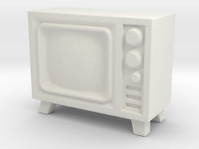 Old Television 1/12 in White Natural Versatile Plastic