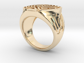 WestWorld maze Ring in 14K Yellow Gold: 4 / 46.5