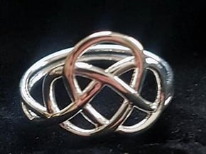 KNOT RING in Polished Silver: 5 / 49