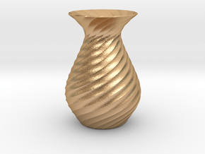 Spiral vase planter pot in Natural Bronze