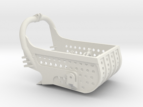 dragline bucket 6cuyd, with holes - scale 1/50 in White Natural Versatile Plastic