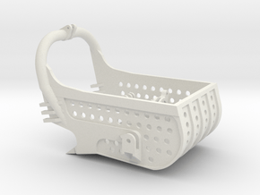 dragline bucket 8cuyd, with holes - scale 1/50 in White Natural Versatile Plastic