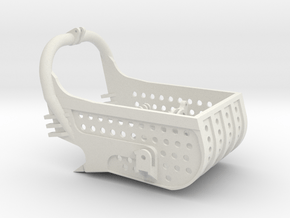 dragline bucket 10cuyd, with holes - scale 1/50 in White Natural Versatile Plastic