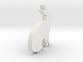 3D Printable Bunny - Easter Gift in White Natural Versatile Plastic