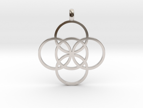 FIVE FOLD Symbol Jewelry Pendant in Platinum
