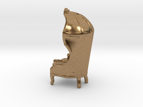 Armchair-Roof 1/2" Scaled in Natural Brass: 1:48 - O