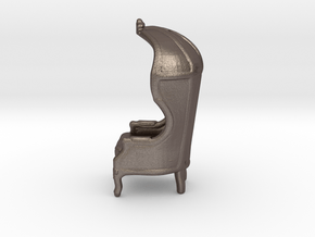 Armchair Roof 1/4" Scaled in Polished Bronzed Silver Steel: 1:48 - O