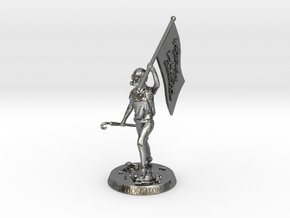 Lady Liberty Hong Kong with Flag in Polished Silver