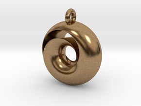 Split Torus pendant  in Natural Brass