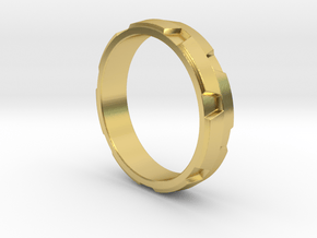 Ratchet Ring in Polished Brass: 8 / 56.75