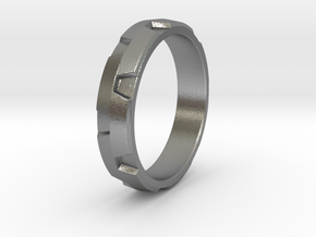Ratchet Ring in Natural Silver: 5 / 49