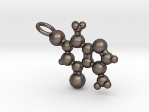 Theobromine Necklace (small) in Polished Bronzed Silver Steel