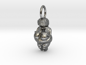 Venus of Willendorf Pendant - Archaeology Jewelry in Polished Silver