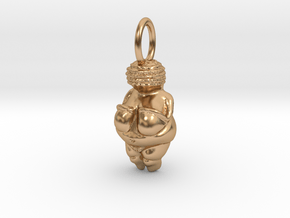 Venus of Willendorf Pendant - Archaeology Jewelry in Polished Bronze