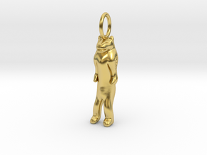 Lion-man Pendant - Archaeology Jewelry in Polished Brass