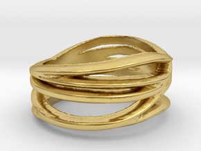  Awesome Ring   in Polished Brass