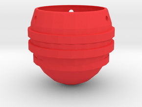 Hanging Plant pot in Red Processed Versatile Plastic