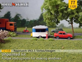 Nagetusch VK3.5 Verkaufswagen - Öffnung rechts TT in Tan Fine Detail Plastic
