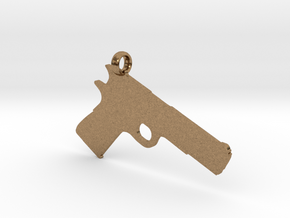 1911 charm in Natural Brass