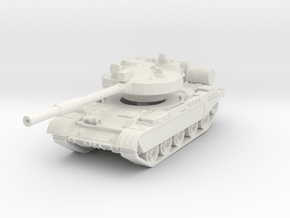 T-62 M Tank 1/100 in White Natural Versatile Plastic