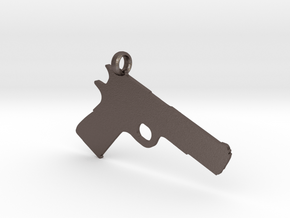 1911 charm in Polished Bronzed Silver Steel