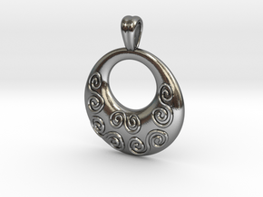 Tribal spirit [pendant] in Polished Silver