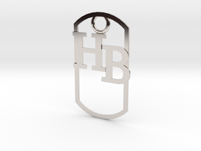 HB dog tag -- Hagerman Bobcats! in Platinum