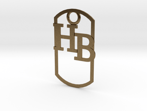 HB dog tag -- Hagerman Bobcats! in Natural Bronze