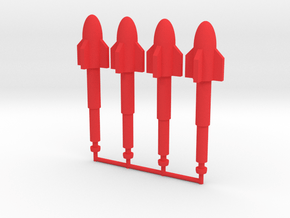 Conning Station Ray Wave Missiles in Red Processed Versatile Plastic