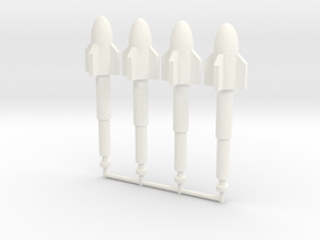 Conning Station Ray Wave Missiles in White Premium Versatile Plastic