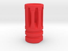 M4 Birdcage Muzzle Flashhider (14mm+) in Red Processed Versatile Plastic