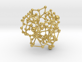 Star Map to Vega (spheres) in Polished Brass