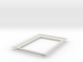 Volumetric photo frame 4x6 inch in White Premium Versatile Plastic