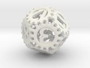 Static Gear (D12) in White Natural Versatile Plastic