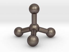   Molecule  in Polished Bronzed-Silver Steel