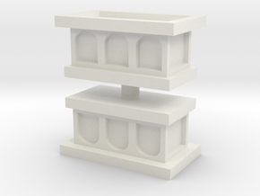Church Altar (x2) 1/100 in White Natural Versatile Plastic