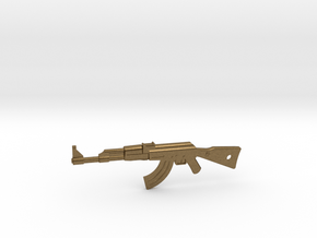 AK-47 Pendant in Natural Bronze